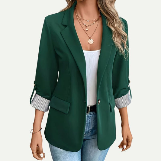 Blazer Élégant à Col Revers pour Femme