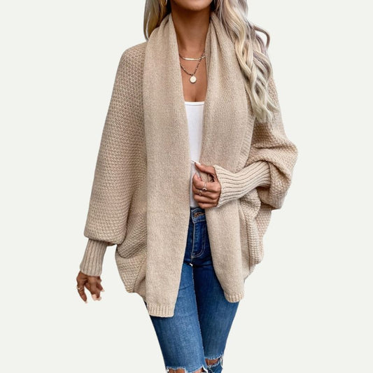 Cardigan Tricoté avec Col Châle Élégant pour Femme