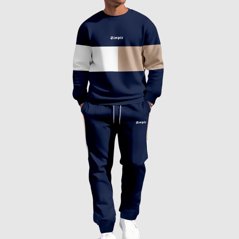 Ensemble Sweatshirt Bicolore et Jogging pour Homme