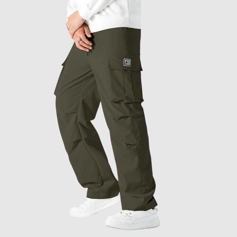 Pantalon Cargo à Coupe Ample avec Poches pour Homme