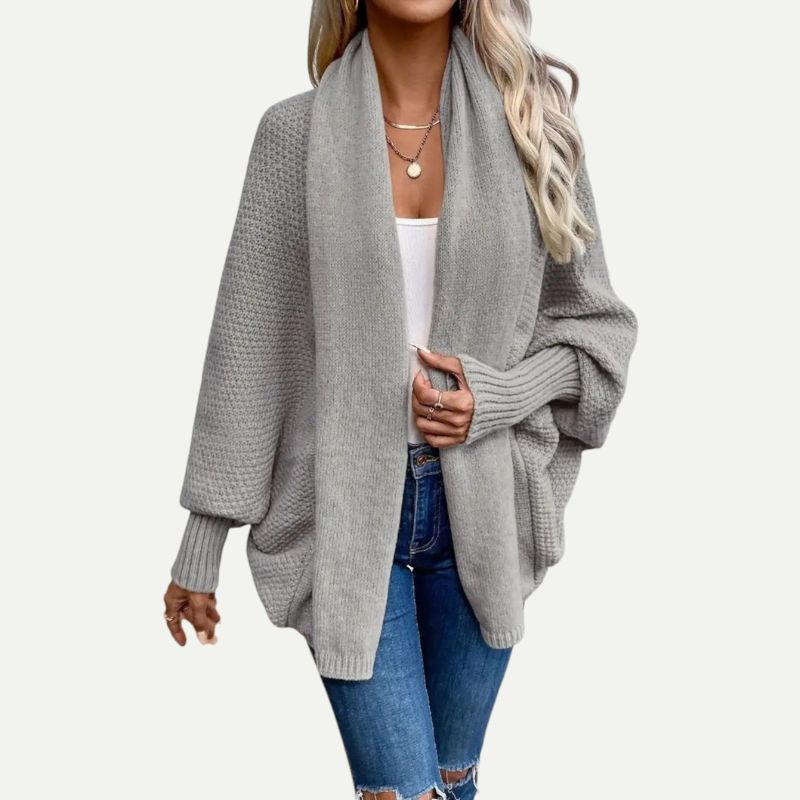 Cardigan Tricoté avec Col Châle Élégant pour Femme