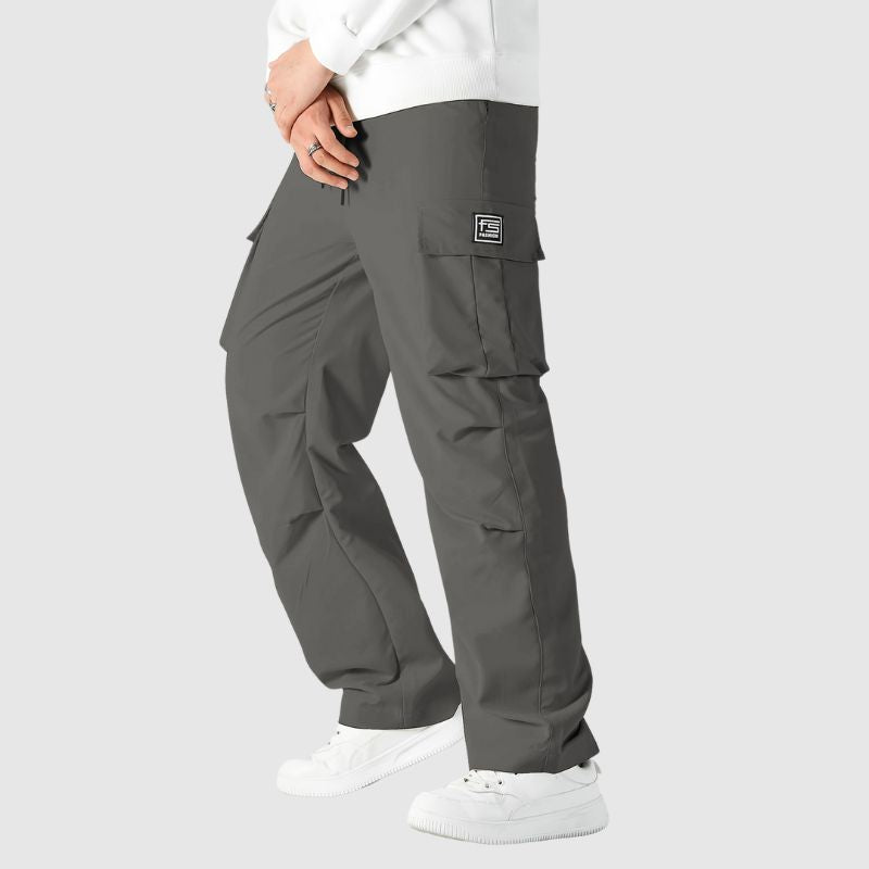 Pantalon Cargo à Coupe Ample avec Poches pour Homme